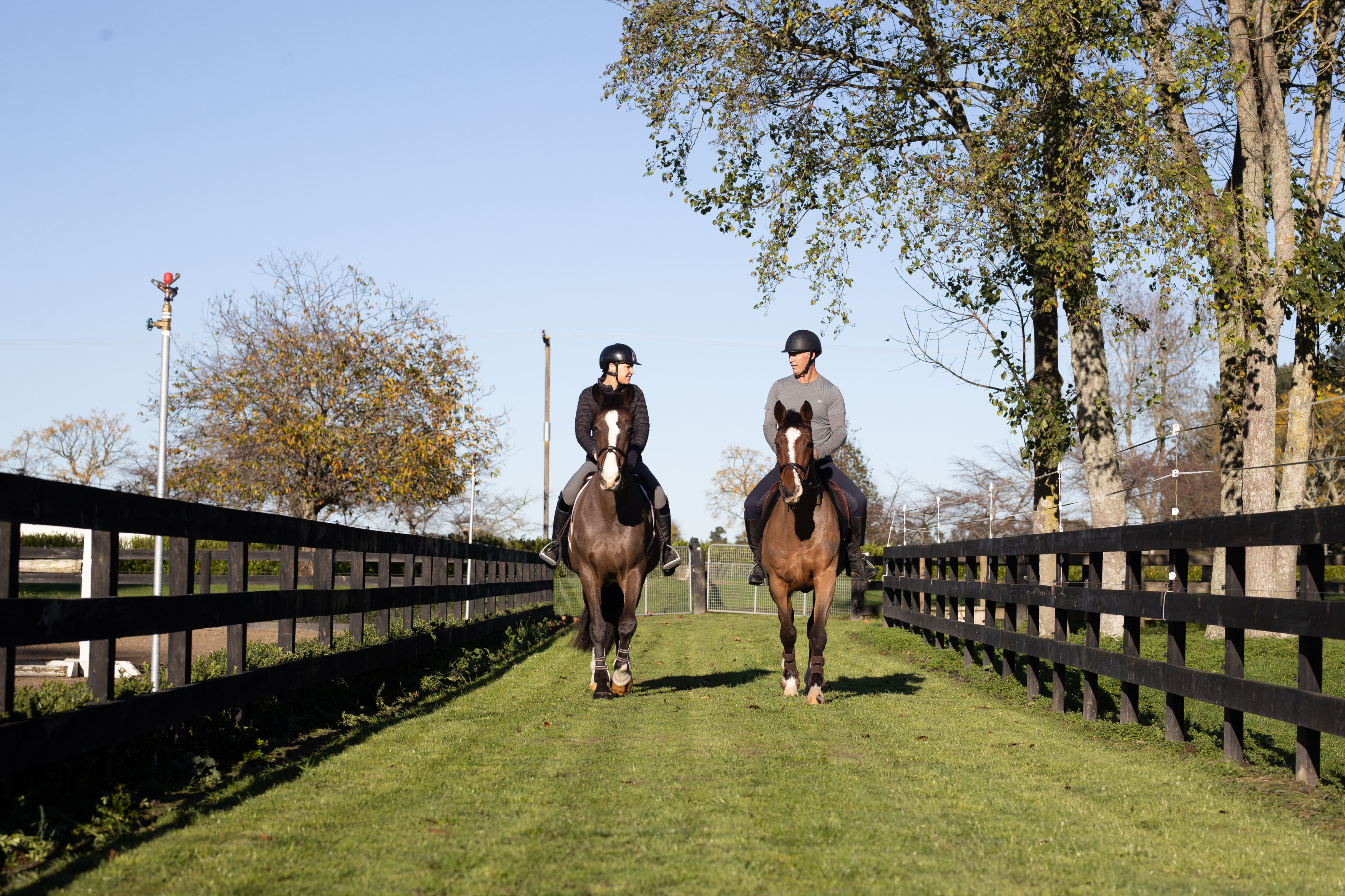 Sandi and her husband riding the Cambridge countryside